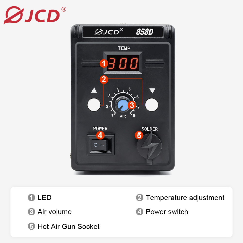 JCD Hot Air Gun 858D BGA Rewor - Hot Air Station 858 recensie en prijs